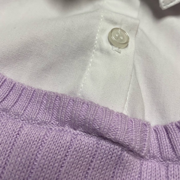 Limited Too Y2K Vintage Academia Ribbed Sweater Button Layered Short Sleeve - Picture 9 of 12